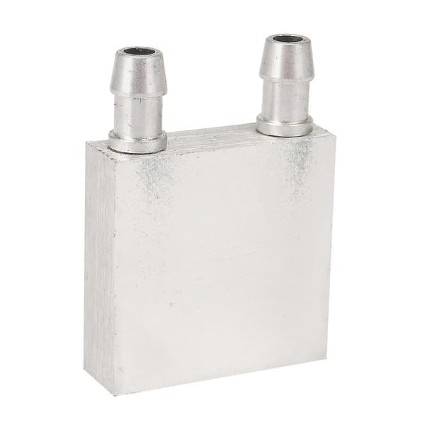 4x Primær aluminiumslegering vannkjøleblokk 40x40mm for flytende vannkjøler kjøleribbesystem sølv
