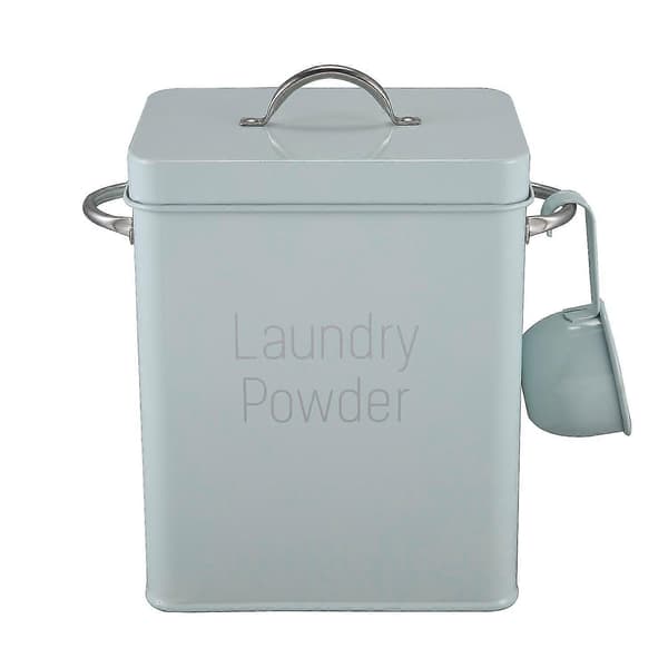 5L Vacker Pulver Vaskemiddel Opbevaringskasser med Ske Grøn