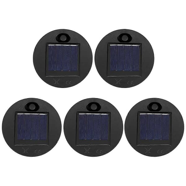 5-pack Replacement Solar Light Parts (Top Size 7 cm, Bottom Size 6 cm), 7 Lumen Warm White