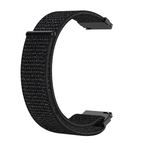 Nylonarmbånd med velcro - Sort (20 mm) 10 10