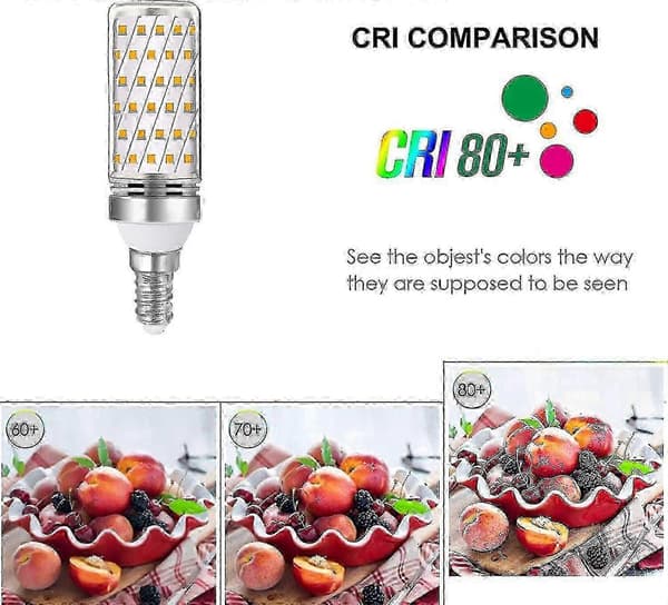 E14 16w LED Bulb Warm White 3000k 1600lm, Halogen Bulb Equivalent E14 100w 120w, AC 230v, Non-Dimmable, 4pcs/pack