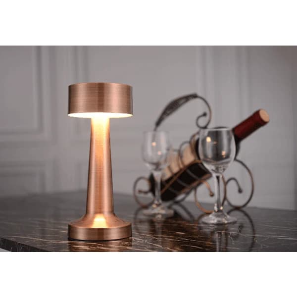 Genopladelig LED-bordlampe med touchsensor, sengelampe til soveværelse, restaurant