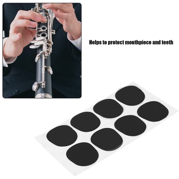 Saksofon Munnstykke Patch Pad Pute for Sopran Alt Tenor Saksofon Klarinett Svart 0,5 mm Stor Oval