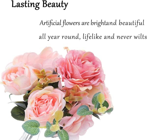 Artificial Flower Bouquets Peonies Artificial Flowers for Wedding Bride