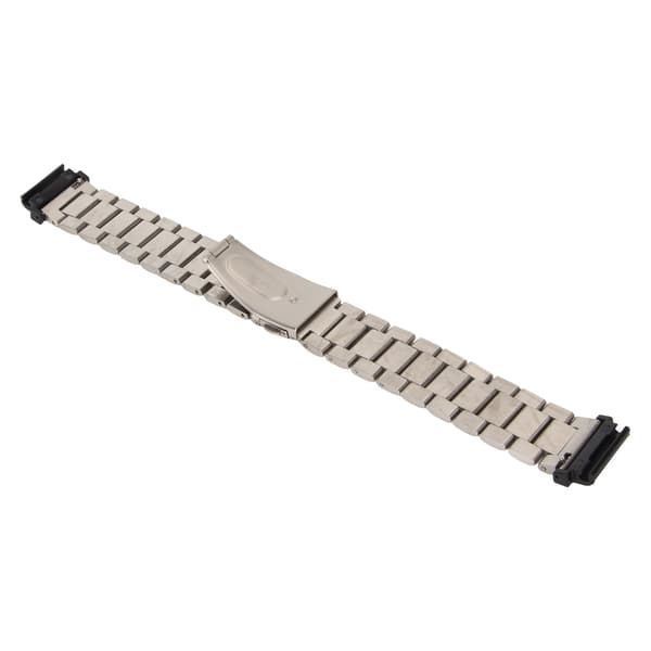 Urremserstatning Rustfrit Stål Dobbeltspænde 24mm til Garmin Fenix 7S 6S 5S Sølv