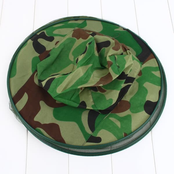 Mosquito Net Mosquito Insect Hat Mesh Fishing Caps Head Net Face Protector Camouflage Camping Kit