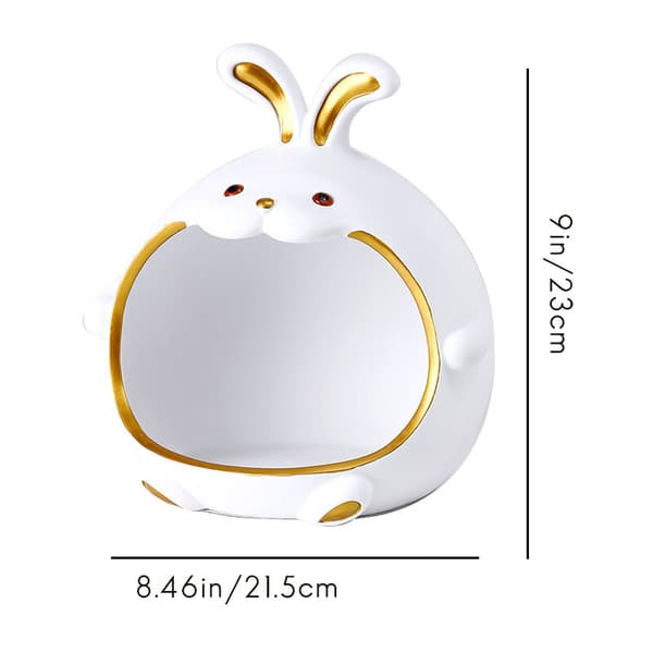 Resin Storage Box with Big Mouth - White