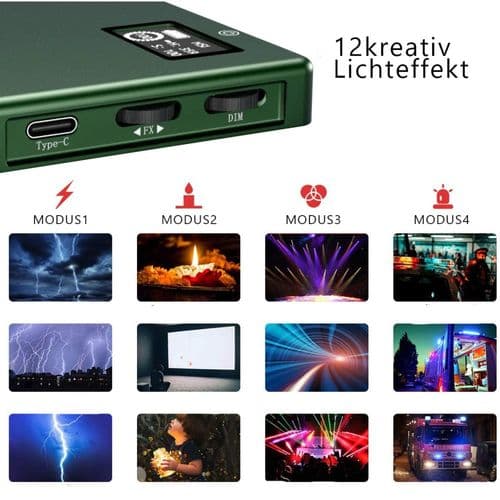 LED-videolys RGB LED-videolys Aluminium USB-oppladbart LED-videolys