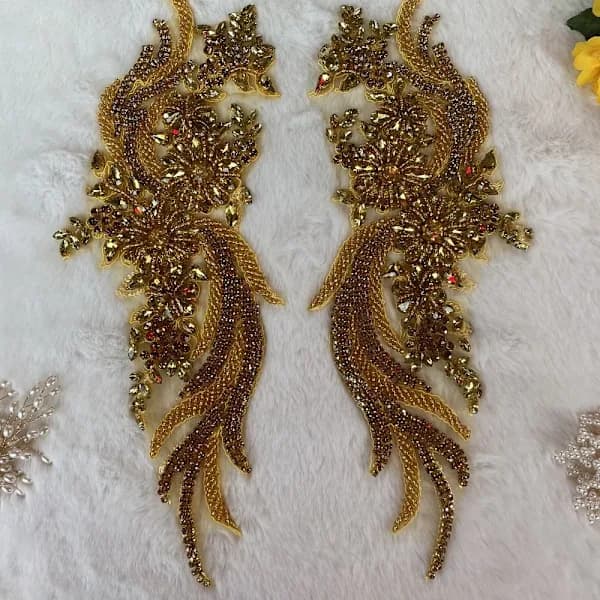 Håndsydd Rhinestones Perler Applikasjon Vingeform Dekorasjon