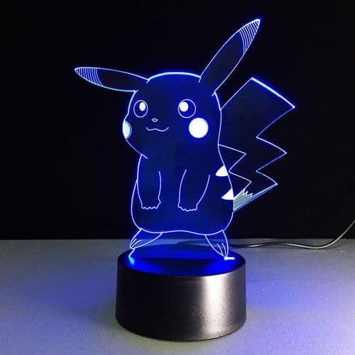 3D LED Night Light, 7 Colors Gradually Changing with Touch Button USB Table Lamp