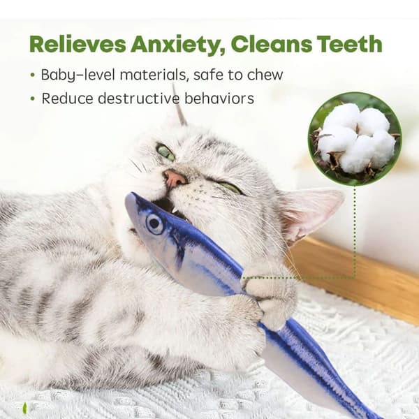 5-piece catnip toy simulates interactive fish shape, catnip style4 KLB