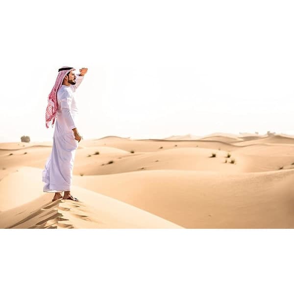 Arabisk Shemagh-skjerf for menn Midtøsten Keffiyeh Hodeplagg Arabia Skjerf rød