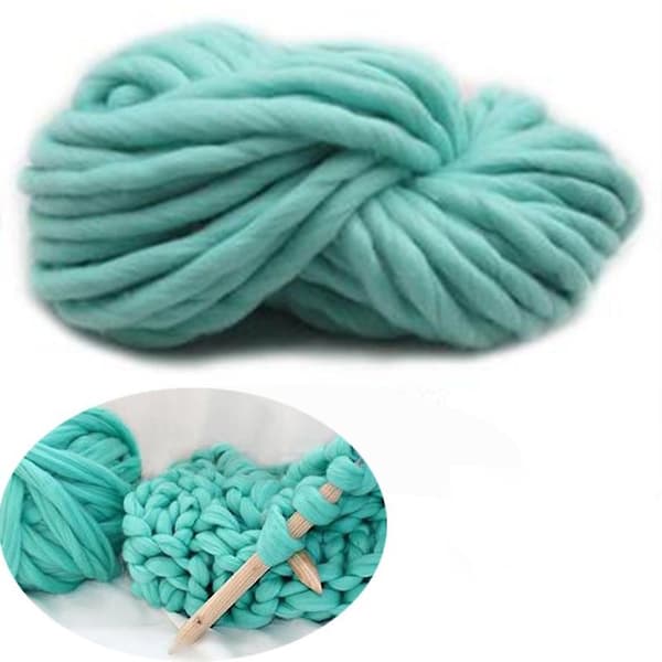 Hand Arm Knitting Blanket Thick DIY Chunky Yarn Roving Knitted Blanket Bulky Yarn Winter Warm