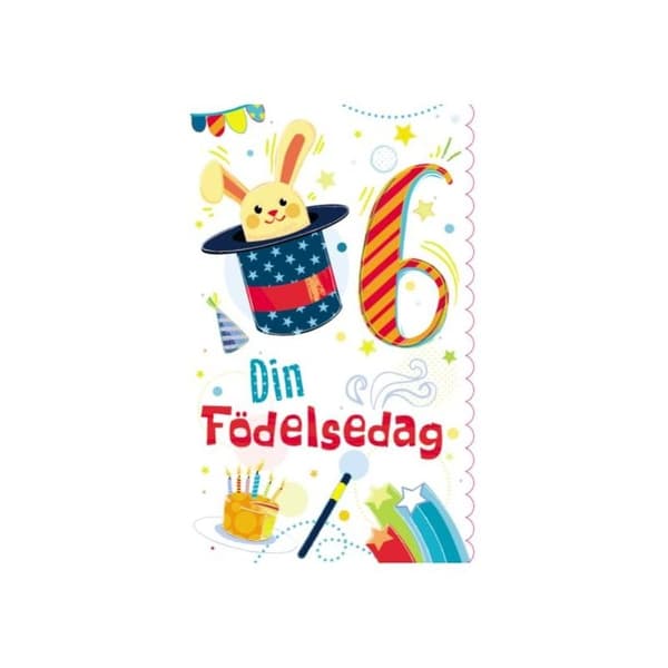 Grattiskort 6 år Trollkarlshatt - Spader