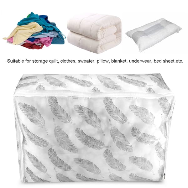 1 pc foldable clothes storage bag felt quilt sweater organizer box pouch suitcase (#4)