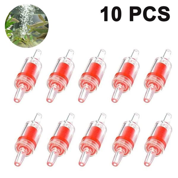 10 st akvarieluftpump backventil röd KLB