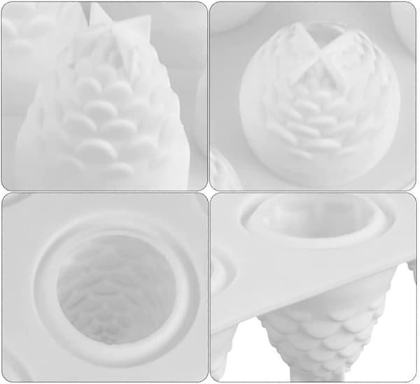 8-hulls ananasform silikonform 3D kongleform lysformer B