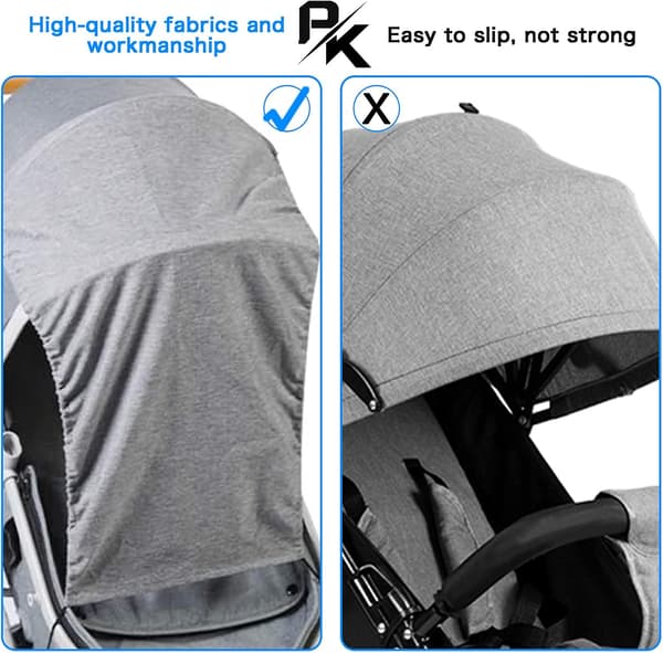 Universal Stroller Sun Shade, Stroller Sun Visor with UV Protection 50+ Waterproof Stroller Sun Cover