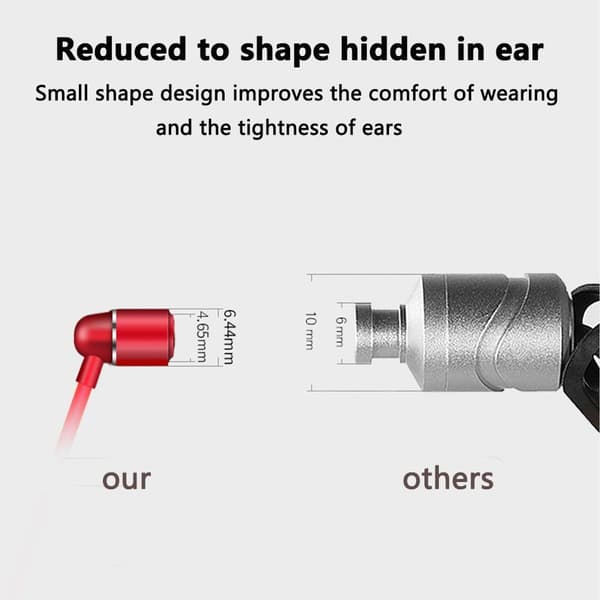 In-Ear-hovedtelefoner kompatible med iPhone 11 Rød