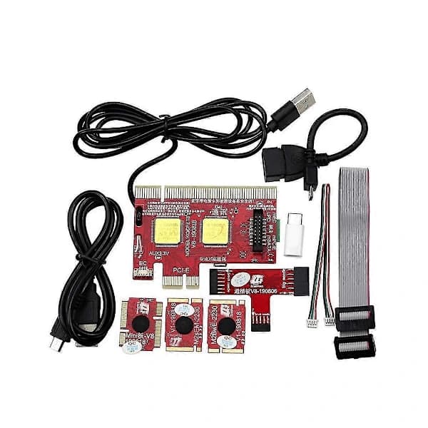 V8 Multifunktionelt Diagnostikkort til Bærbar og Stationær Computer Universal Post Debug Understøtter PCI, PCI-E, Mini