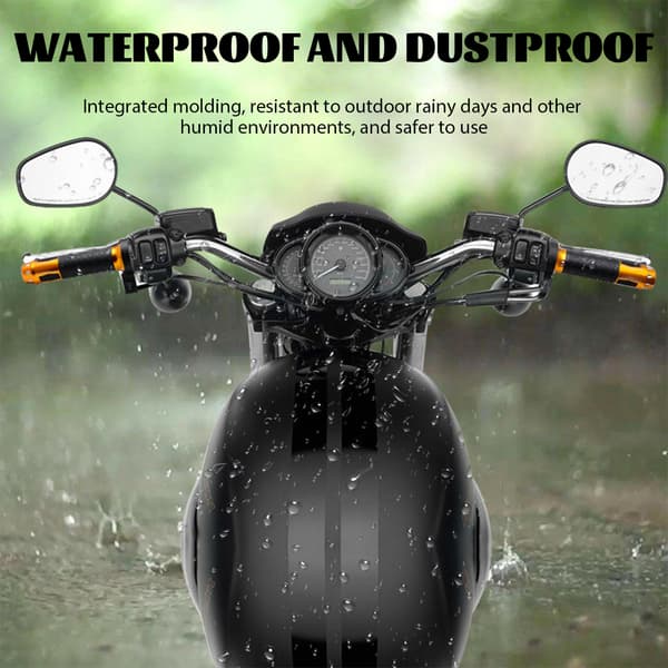 Heated Motorcycle Handlebar Winter Hand Warmer, 12V USB Powered Red
