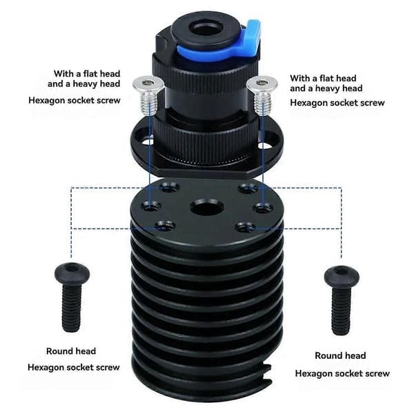 For E3D Revo keramisk Hotend Kit V6 Radiator Messingdyse Keramisk Varmekjerne for E3D Revo 3D-skriver