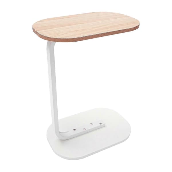 C-format Sidobord Fristående Soffbord Log Vit Log White