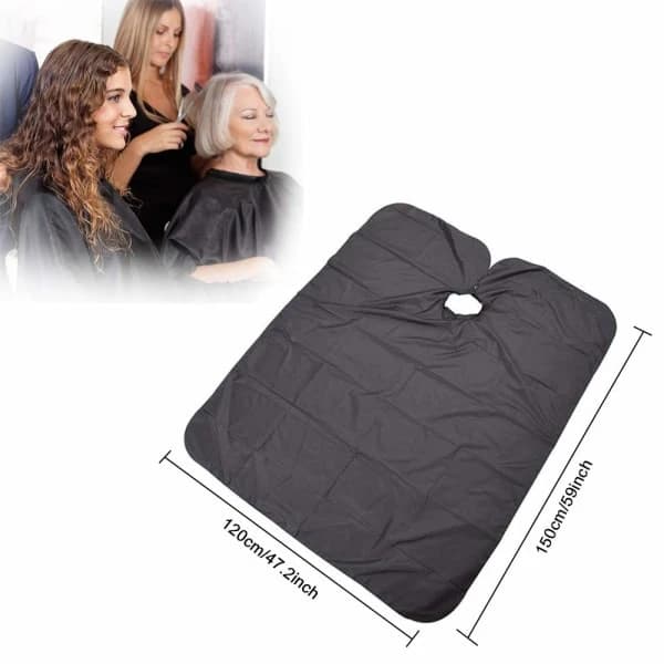 Water-repellent hairdressing cape, full size
