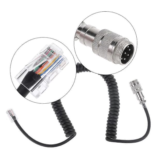 8-pin to RJ-45 modular microphone cable adapter for Yaesu microphone MD-200 MD-100 M-1 M-100 FT-450 FT-900 FT-991