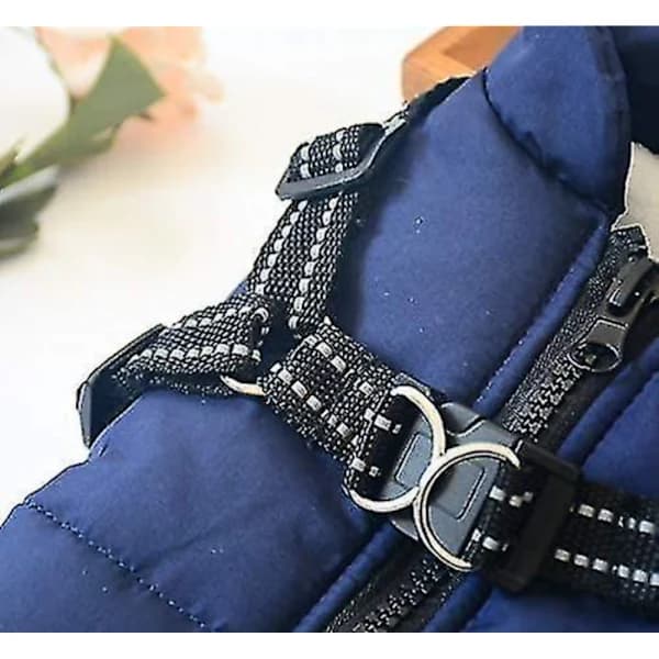 Reflective Dog Coat with Harness, Windproof & Waterproof Design, Adjustable Shoulder Straps & D-Ring, Alloy Fabric & Zipper, Ideal f...