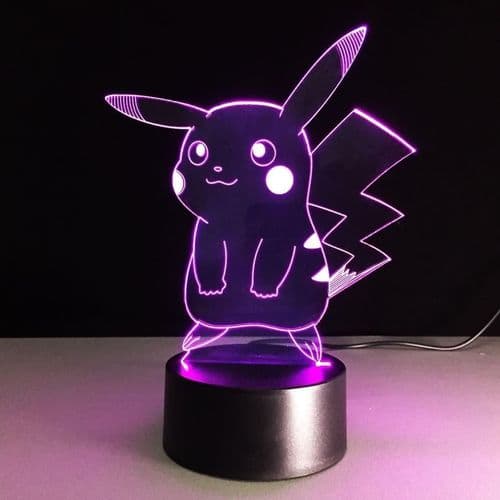 3D LED Night Light, 7 Colors Gradually Changing with Touch Button USB Table Lamp