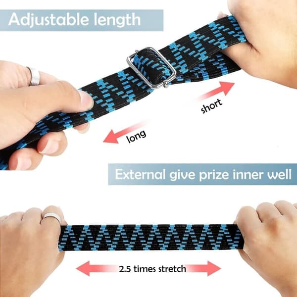 Justerbare elastiske bungee-snore med kroge 2M, kraftigt elastisk reb til bagage, cykel, motorcykel, bil, camping og trailer