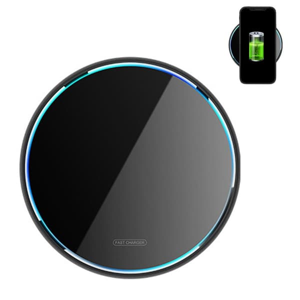 Wireless Charger, Qi 15W Inductive Charging Station, Black KLB