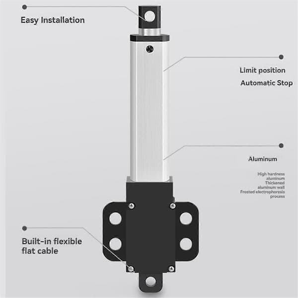 12V 150N Liten linjär ställdon 10mm slaglängd linjär drivmotor 4mm/s hastighet mini elektrisk tryckstång
