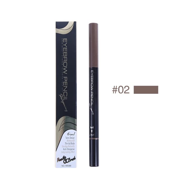 Dual-head Rotating Automatic Eyebrow Pencil with Brush Waterproof Long-lasting Pen 2#
