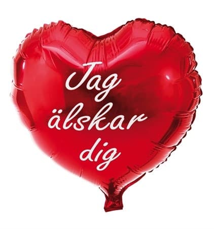 Folieballong Hjärta Jag Älskar Dig