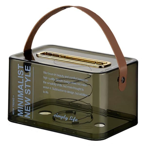 Tissue Box Transparent Desktop Tissue Box Pumping Paper Storage Box Living Room Dining Room Black
