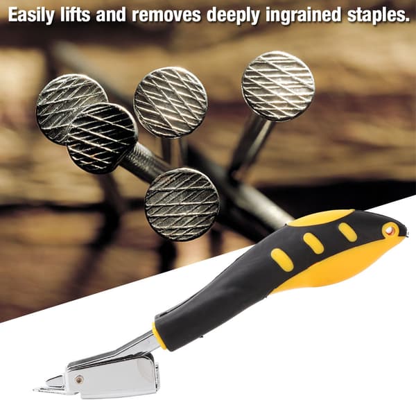 1 pc Heavy Duty Upholstery Durable Staple Puller Staple Remover with Rubber Handle Multi Hand Tool
