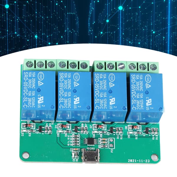 DC 36V HID USB Kontrollbryter Relémodul Driverfri Datamaskin PC Kontroll Relémodul Utvidelseskort