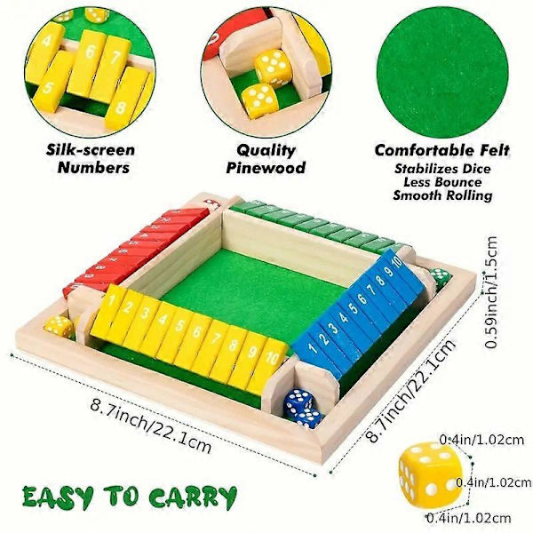 Bar Casual Dices Game Interactive Entertaining Dice Game Board for Home