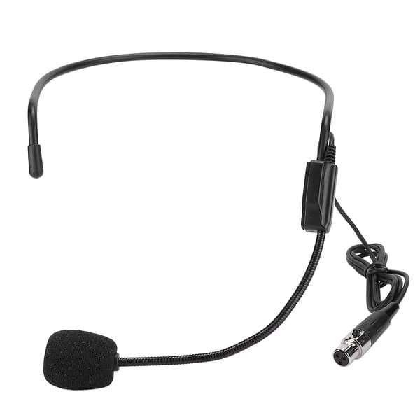 2 stk Mini XLR 3-pin TA3F Stik Hovedbåren Forstærkende Mikrofon til Performance Sport