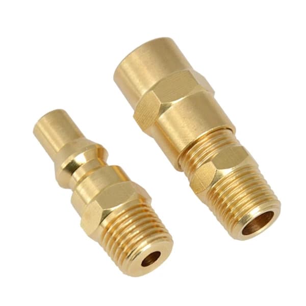 RV Propane Quick Connect Adapter Set Solid Brass Airtight Easy Installation For Camper Outdoor Grill 1/4 Inch