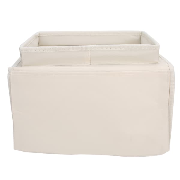 4 lommer sofa armlene TV fjernkontroll Organizer Lenestol Sofaveske med koppholderbrett Beige