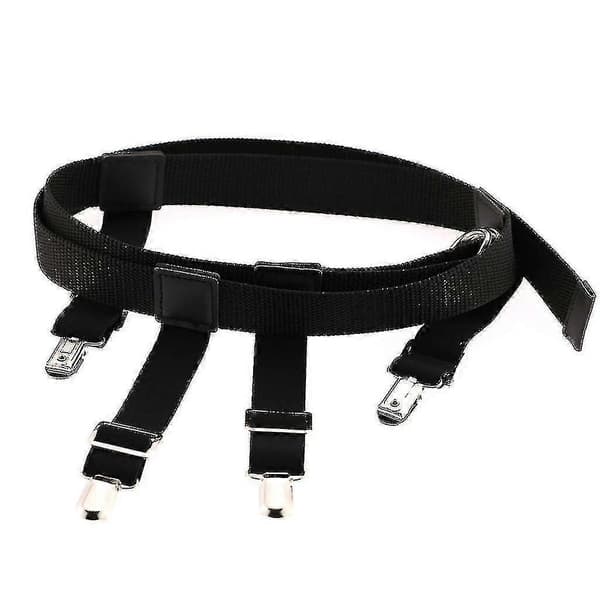 Elastisk Nylon Midjebelte for Menn og Kvinner med Strømpebåndsklemme for Strømper, Bukser og Jeans