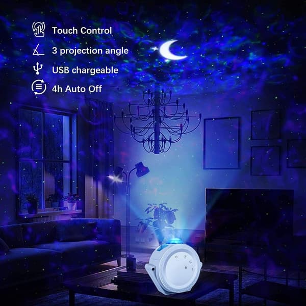 Stjärnhimmelprojektor, Galaxy Star LED-projektorlampa KLB