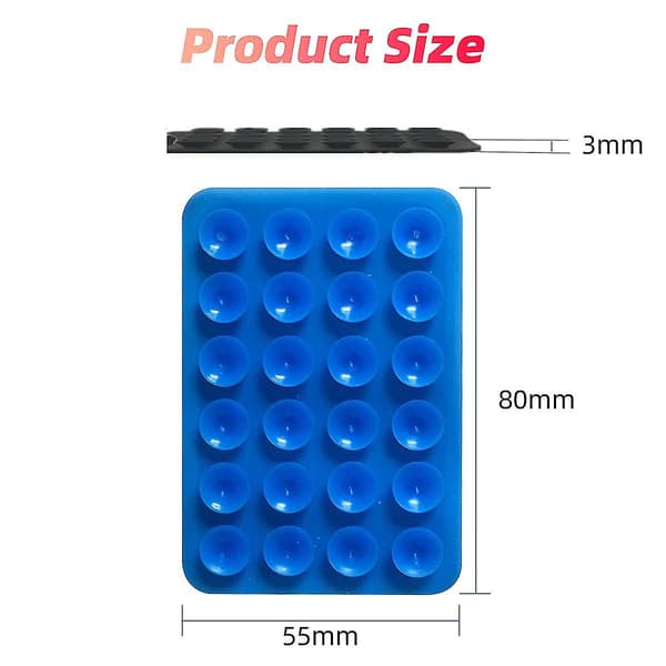 6-pack Silicone Suction Cup Phone Case Adhesive Mount, Compatible with iPhone & Android Mobile Cases, Hands-Free Mobile Accessory Holder Fidget Toy