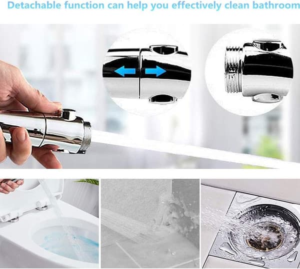 Handheld Shower Head (With Hose and Bracket) - High Pressure Water Saving 360 Degree Rotation with 3 Spray Settings