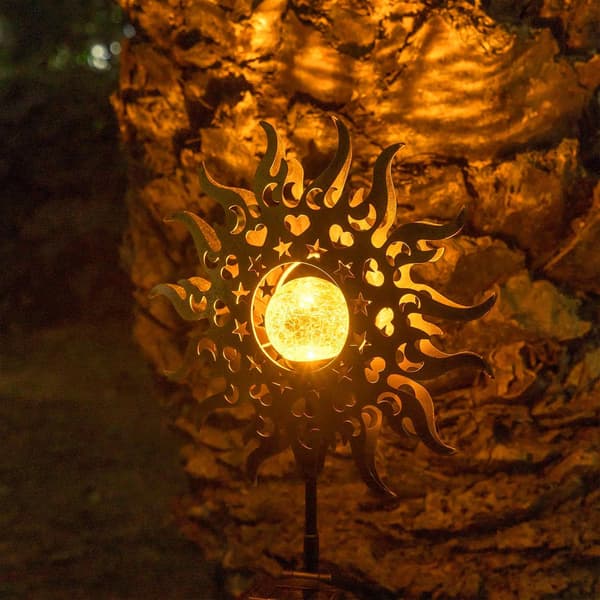 Outdoor Yard Ground Inserted Camping Lamp LED Flame Solar
