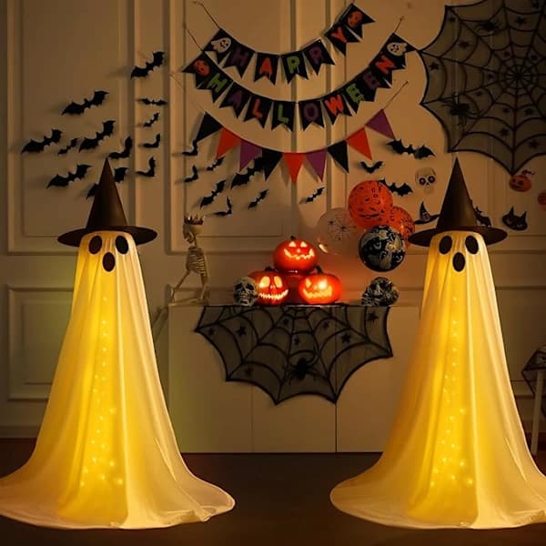 Fjernkontroll Hengende Spøkelsesdekor for Halloweenfester innendørs 1 stk