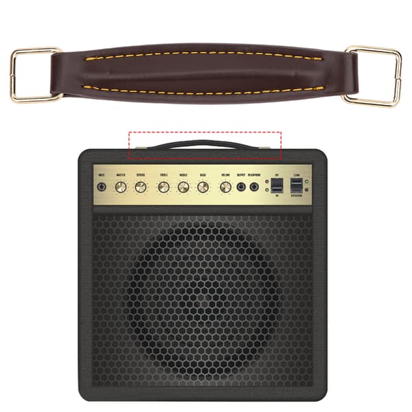 Guitar Amplifier Handle PU Leather Internal Steel Reinforcement Speaker Accessories Brown